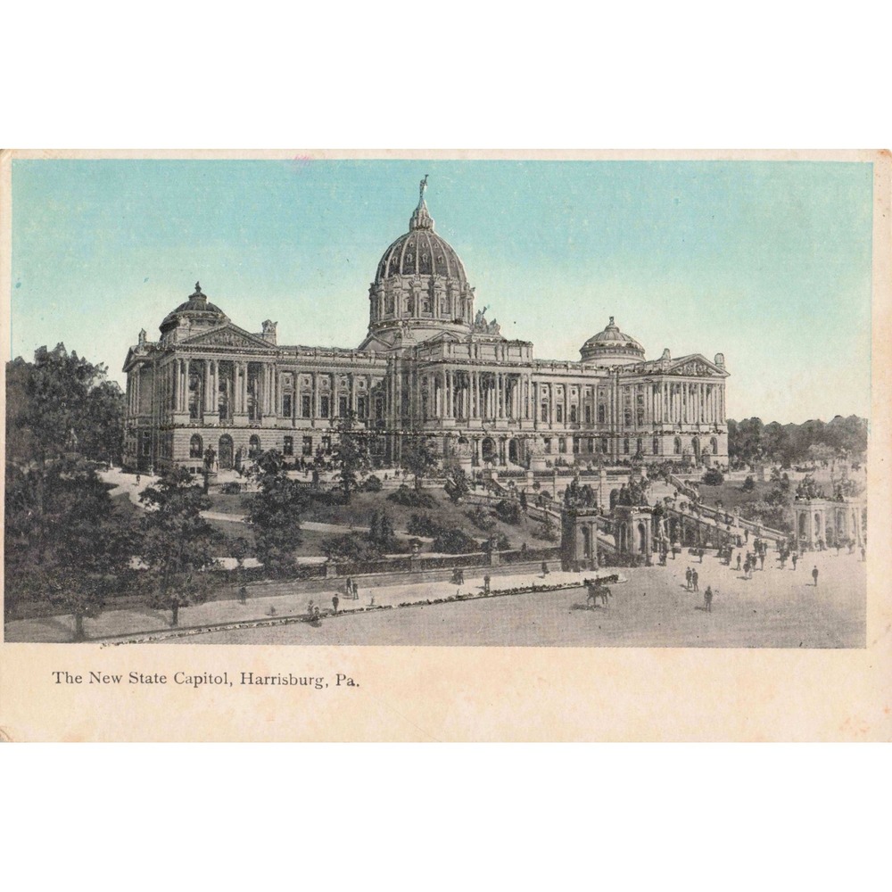Harrisburg Pennsylvania PA New State Capitol Building Antique Postcard
